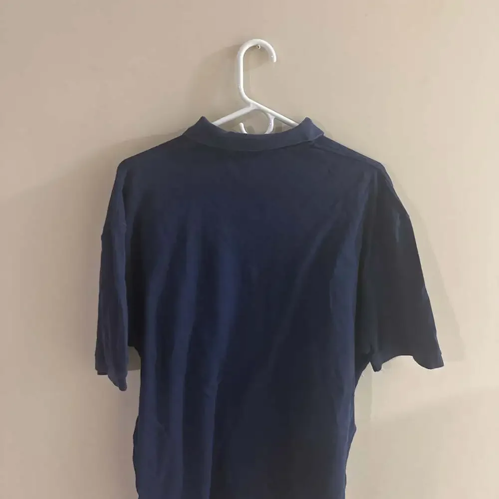 Polo Ralph Lauren Men's Navy Blue Short Sleeve Polo Shirt with Red Pony Logo
